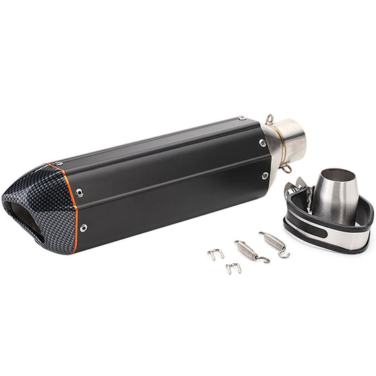 Universal Modified Exhaust Muffler Pipe Replacement Black Parts For Motorcycle