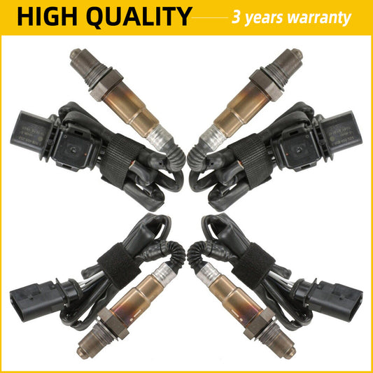4-piece set of upstream + downstream oxygen (O2) sensors suitable for 2007-2010 for Audi Q7 3.6L and 2016 Touareg. Q