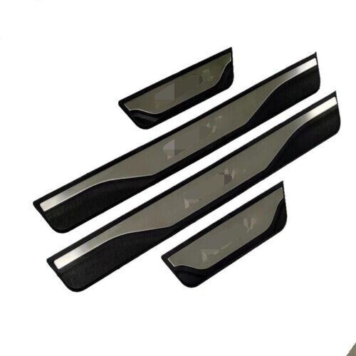 4P for Hyundai Kona 2018-2023 Silver Door Sill Scuff Guard Moulding Cover Trims