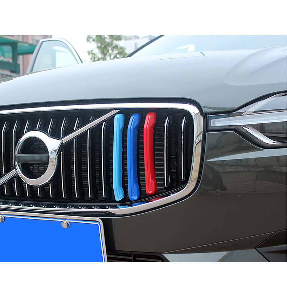 3-Color Front bumper Mesh Grille Grill Strip Cover Trim for Volvo XC60 2022-2023