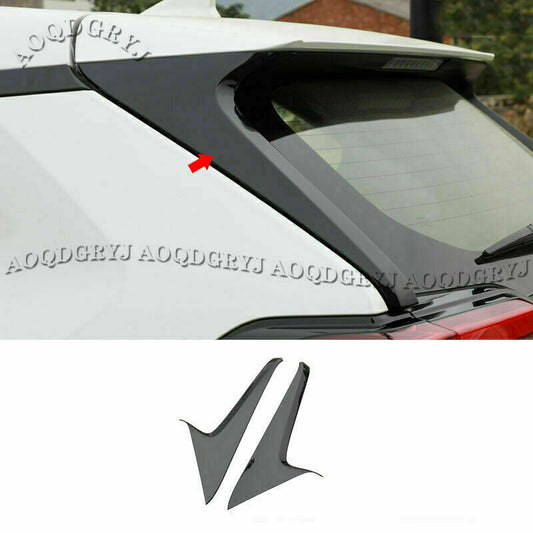 Glossy Black Rear Window Side Moulding Trim Cover Deco for TOYOTA RAV4 2019-2023
