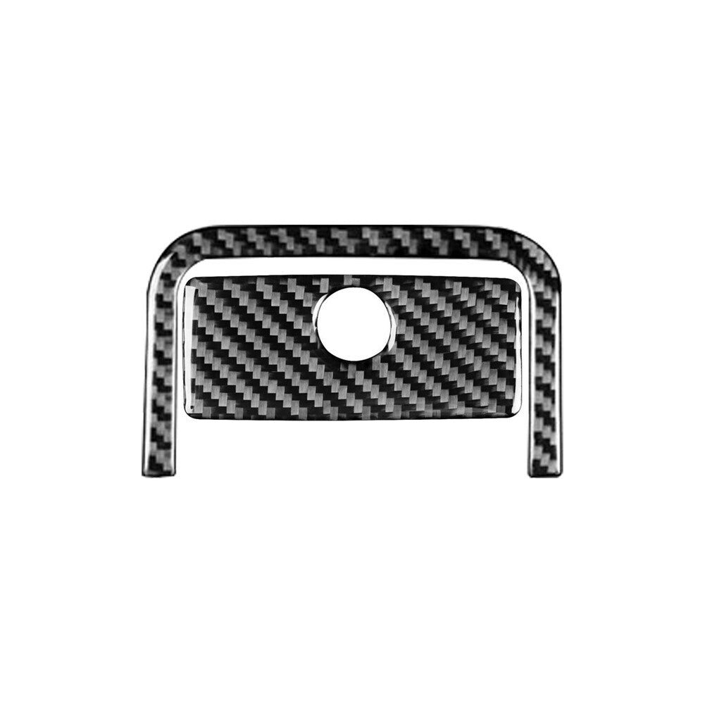 Carbon Fiber Interior Gear Shift surround Frame Trim for Fiat 500 2012-2015 v