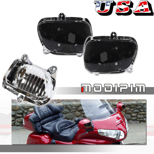 Suitable for the 2001-2017 for Honda Goldwing GL1800 F6B smoked front turn signal light housing- v