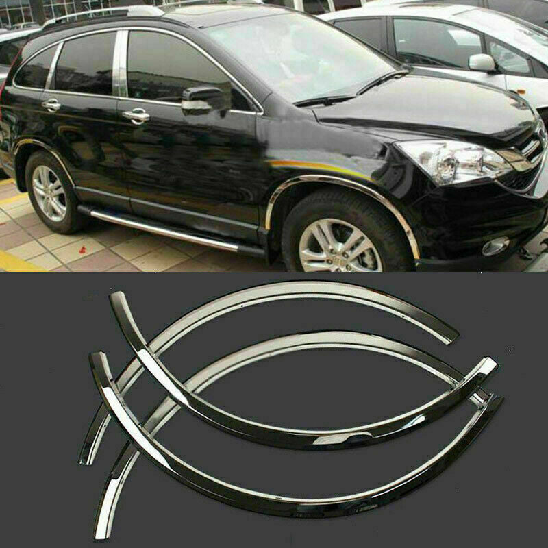 4Pcs Chrome Fender Flare Kit Wheel Arch Cover Trim For 2007-2011 for Honda CRV CR-V