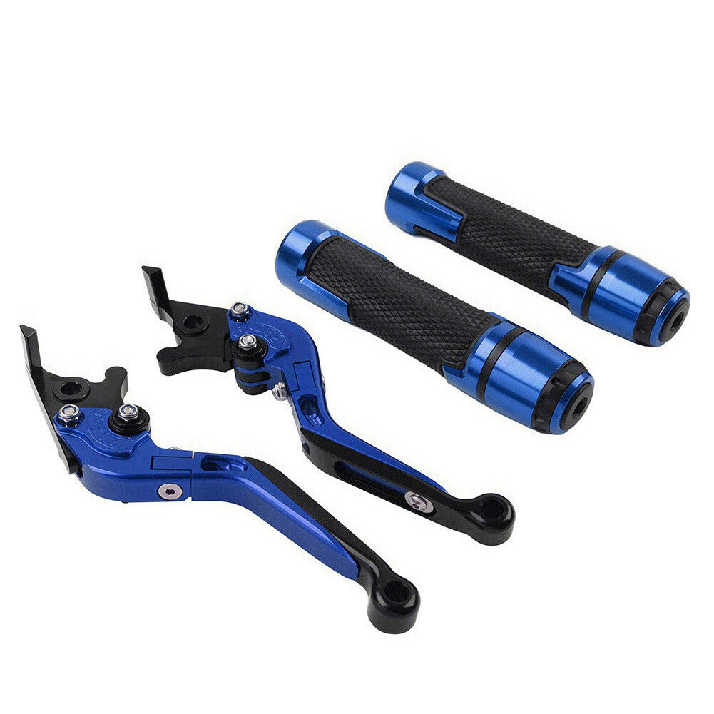 Folding Extendable Brake Clutch Levers Handlebar Grips Kit For Speed Triple 1050