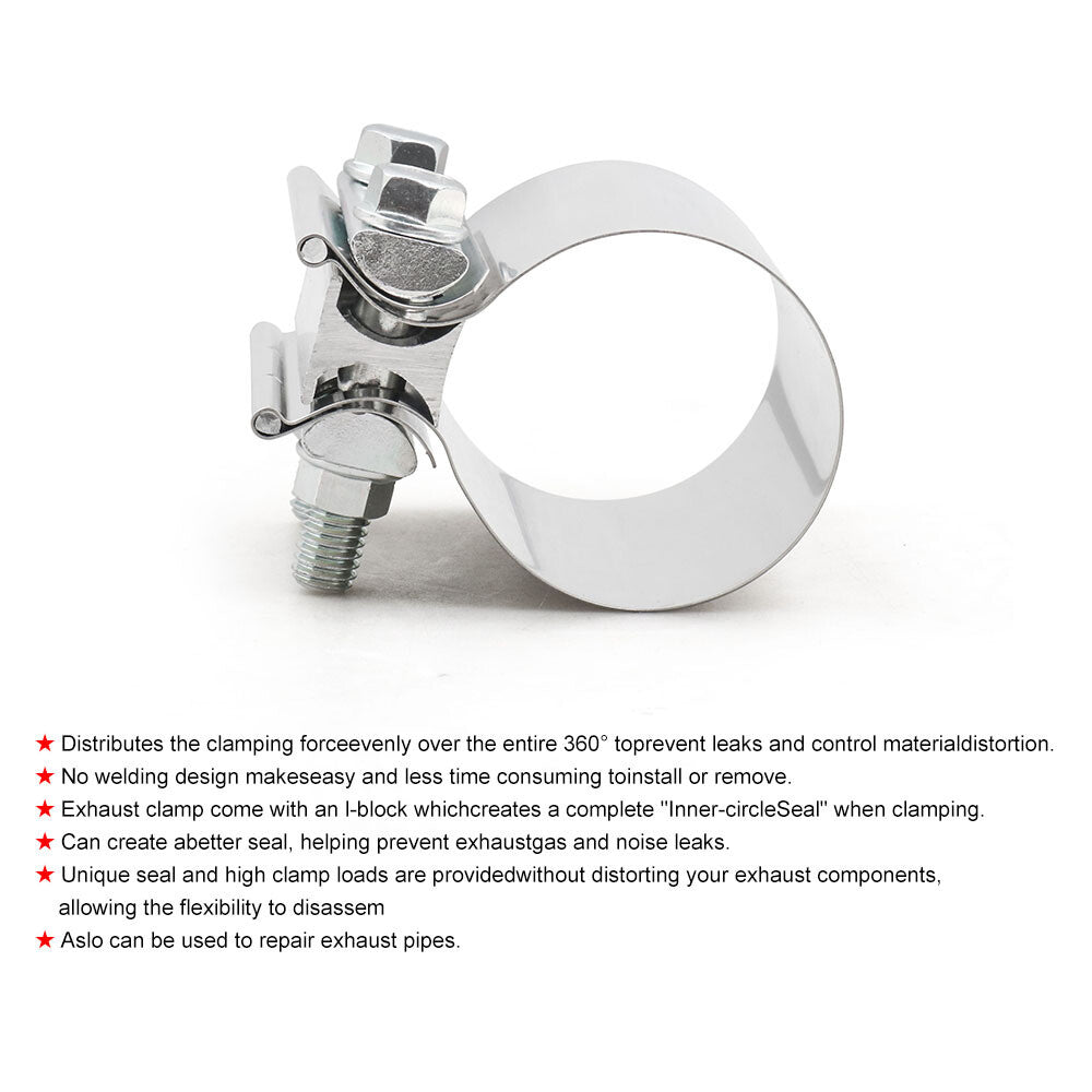 5-inch Butt connector exhaust with clip, 5-inch exhaust pipe connection (2 pieces)