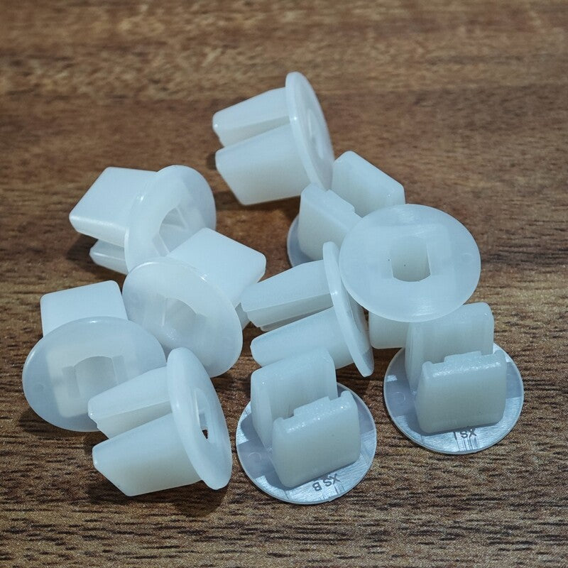 10Pc For 1985-2021 for Nissan 01281-00111 White Nylon Front Door Trim Grommet