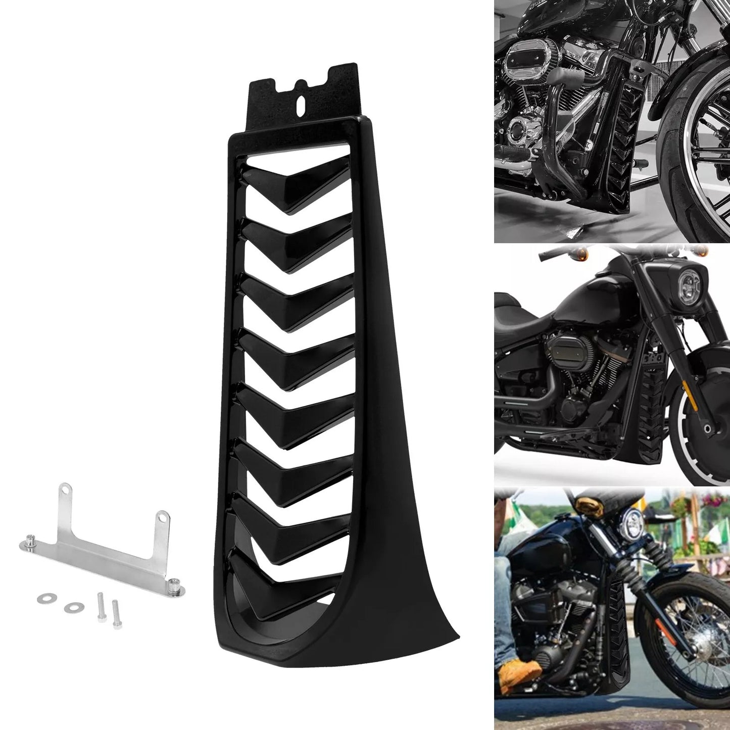 Black chin rectifier boiler lower radiator cover for Harley Softail 2018 - 2024 - n