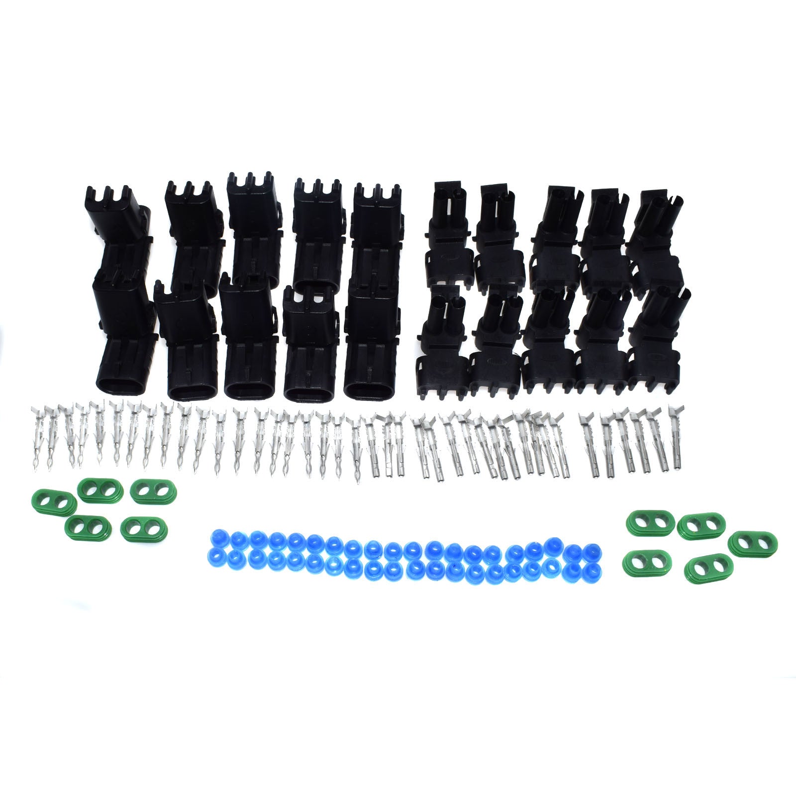 10-Piece Weather Pack 2-Pin Sealed Connector Plug Kit Universal 12015792 12010973 Q