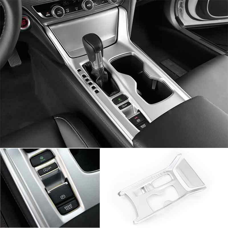Fit For 2018-2020 for Honda Accord ABS Silver Middle Console Gear Shift Panel Trim