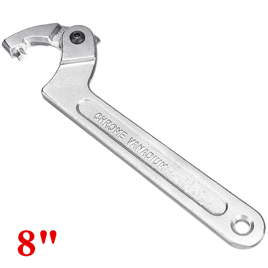 Adjustable Hook Wrench C Clamp Spanner Tool For Motorcycle Spring Installation Q