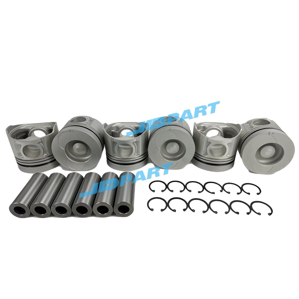 6-piece piston kit for Isuzu 6BG1 excavator engine parts -