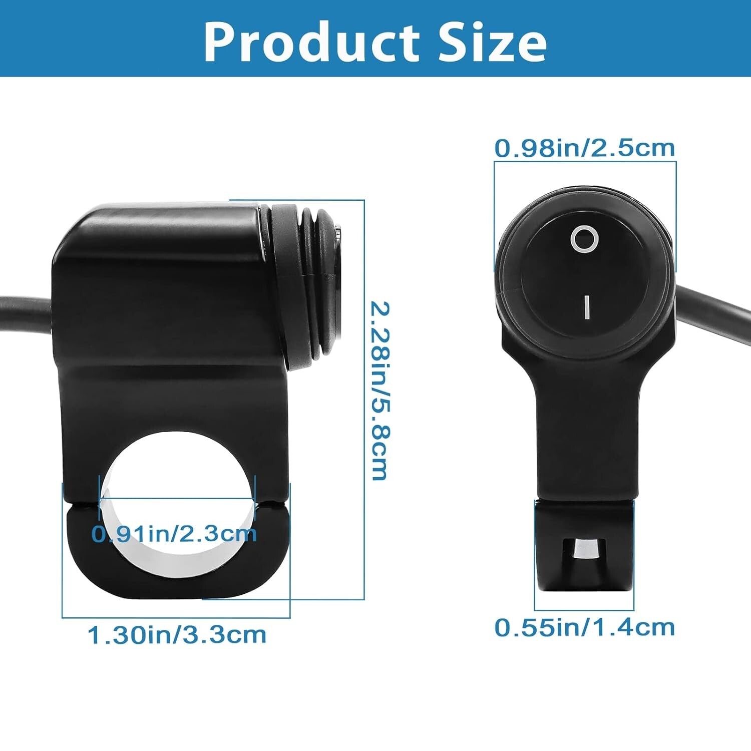 Motorcycle Headlight Switch for Honda for Yamaha for Suzuki 12V Waterproof Switches
