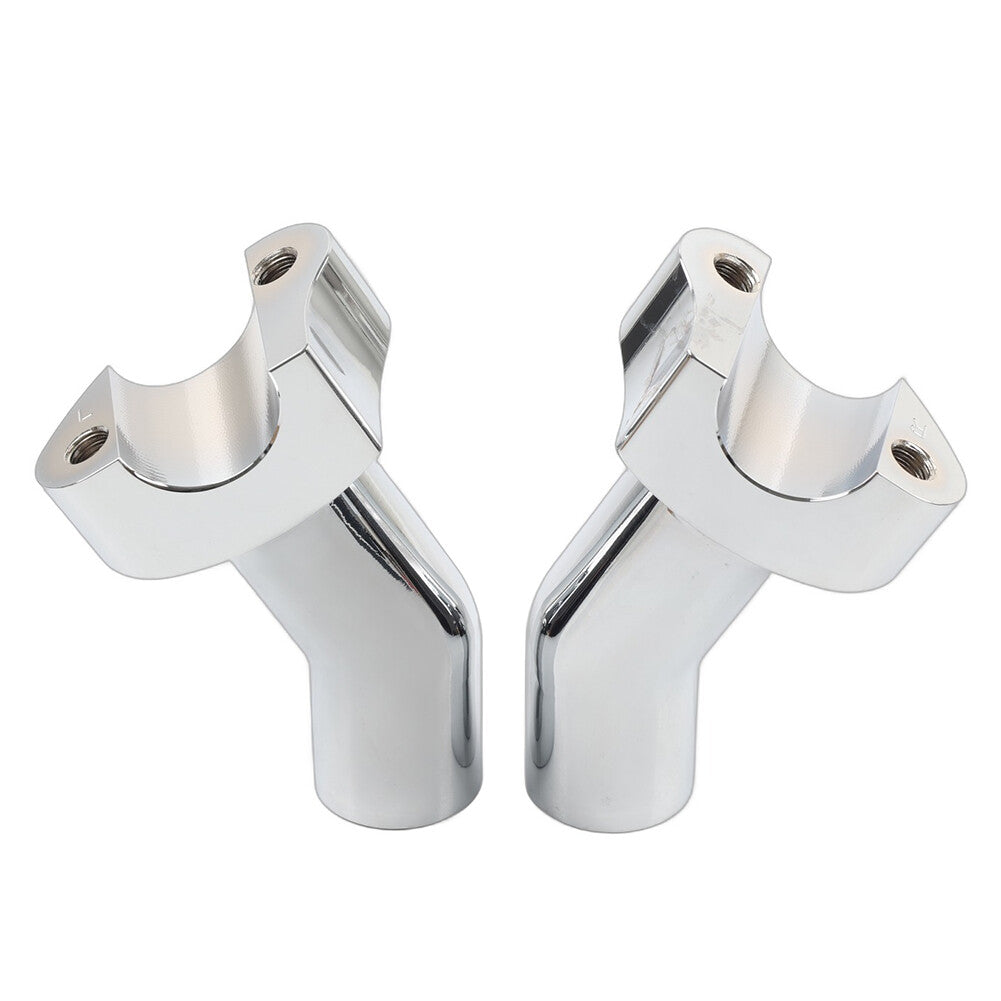 3 1/2 Pullback Handlebar Risers Chrome for Harley 1 Bar Dyna Softail Road King