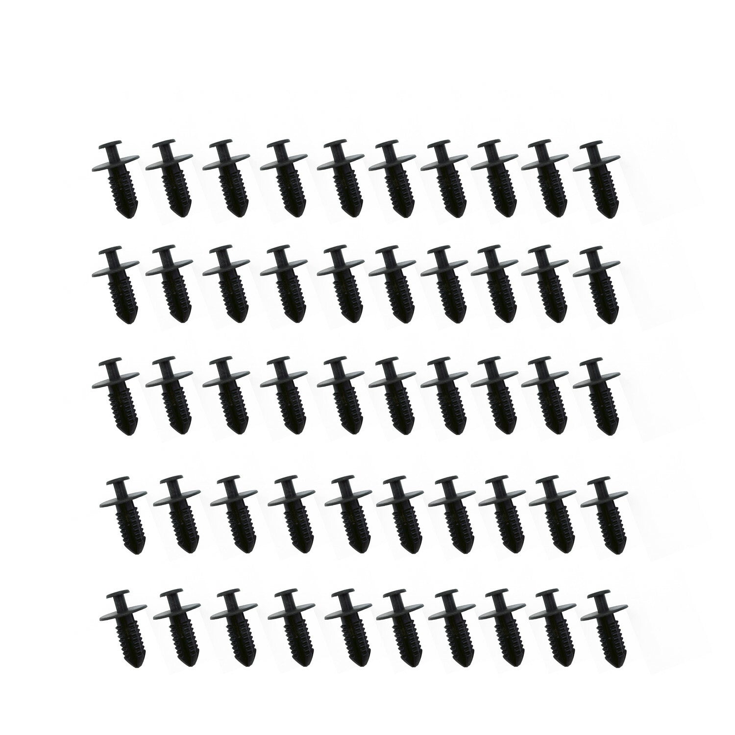 50Pcs Hole Black Plastic Car Fender Rivets Panel Clip Screw Fastener HOT n