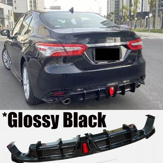 Rear-mounted engine dust collector with LED lights, glossy black, suitable for 2018-2023 for Toyota for Camry LE XLE. Q