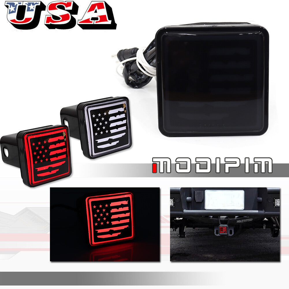 Hanging cover art-American flag-trailer receiver LED brake light suitable for 2 traction- v