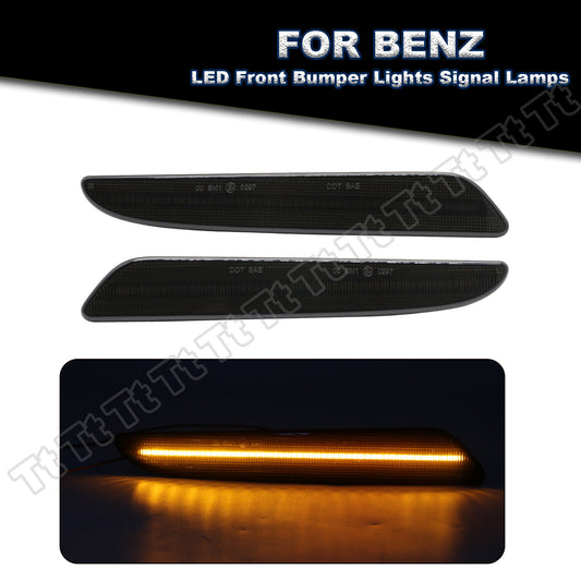 2pcs LED front bumper side marker lights for 07-09 W211 E Class E320- v