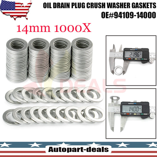 1000X 14mm OIL DRAIN PLUG CRUSH WASHER GASKETS 94109-14000 for HONDA / for ACURA US Q