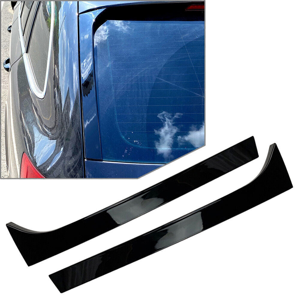 2x Glossy Black Rear Window Spoiler Side Wing Trim Cover Fit for Skoda Superb 08-15 Q