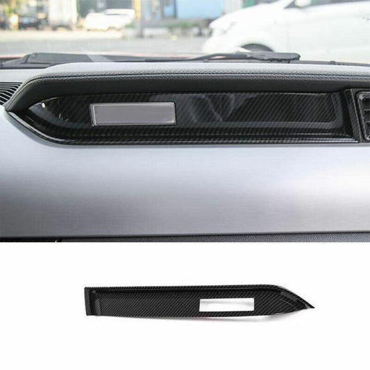 for Ford for Mustang 2015-2022 Carbon Fiber Console for Co -Pilot Strip Cover Trim 1PCS