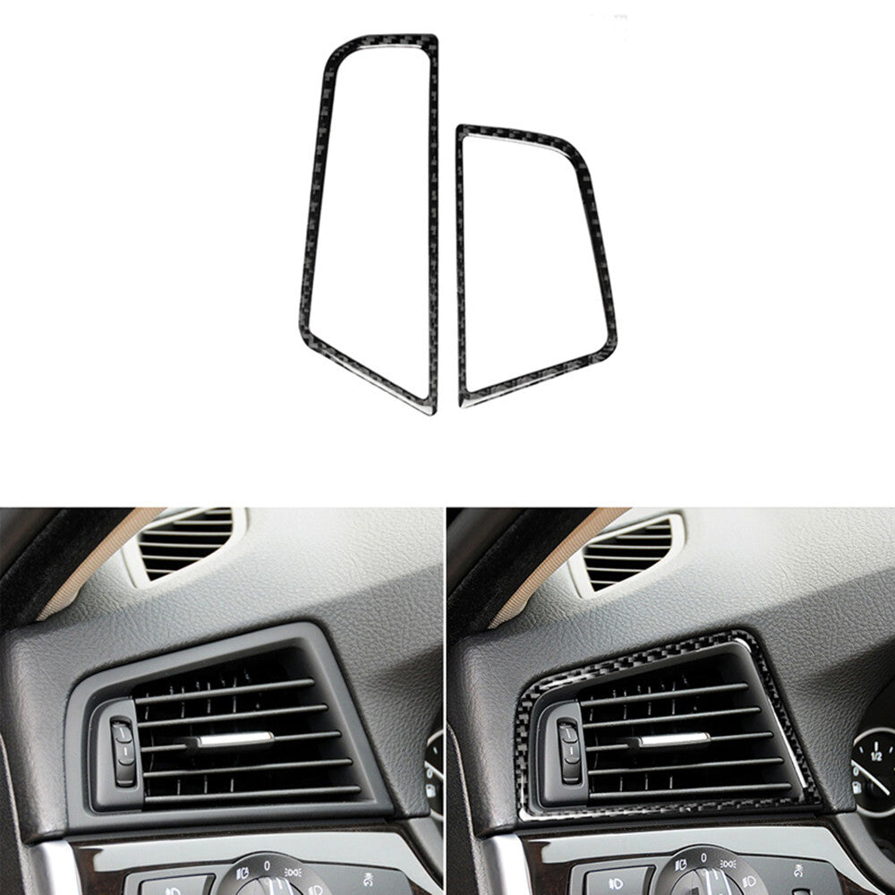 4Pcs Window Control Button Cover Sticker Carbon Fiber For M5 E39 1998-2003 v