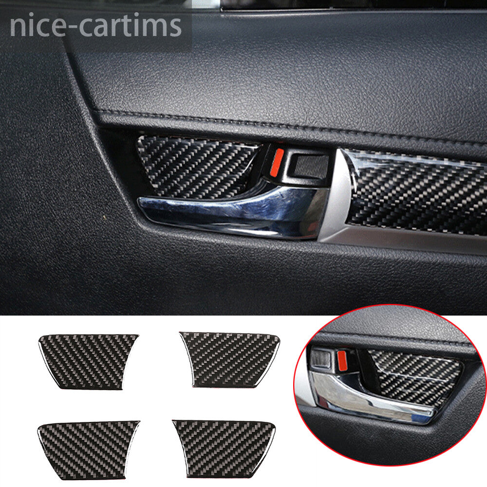 Kit For T@yota Hilux Revo 2015-2021 Carbon Fiber Interior Door Handle Bowl Cover