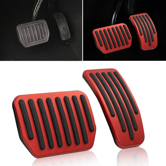 Suitable for Model 3/Y 16-23 car foot pedal anti-slip rest cover, red - n