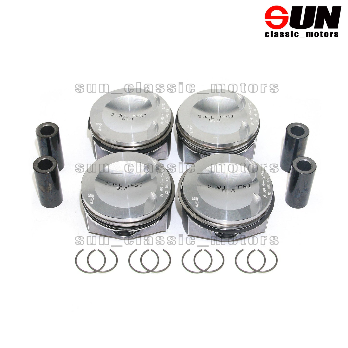 Pistons & Rings Set Oversized 0.5mm for Audi S3 8V for VW for Golf R MK7 2.0 TSI CJX DNU