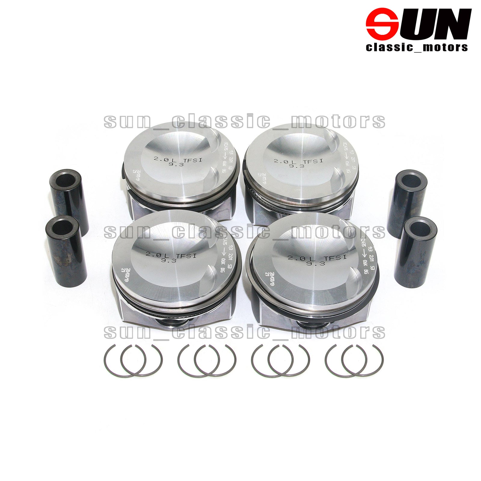 Pistons & Rings Set Oversized 0.5mm for Audi S3 8V for VW for Golf R MK7 2.0 TSI CJX DNU