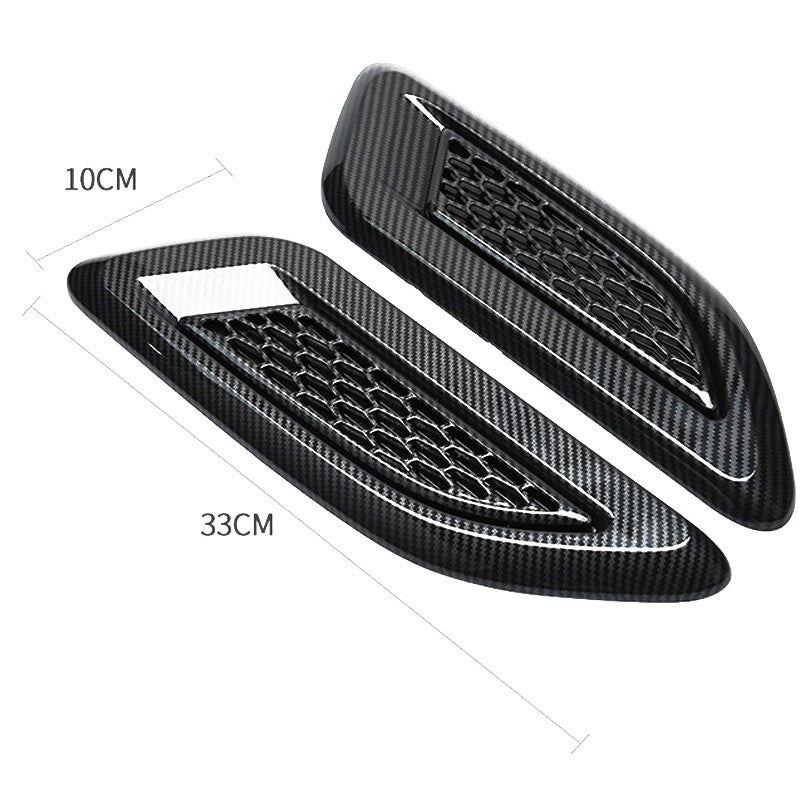 1 pair of automotive decorative air intake smothers, ventilator caps, and carbon fiber