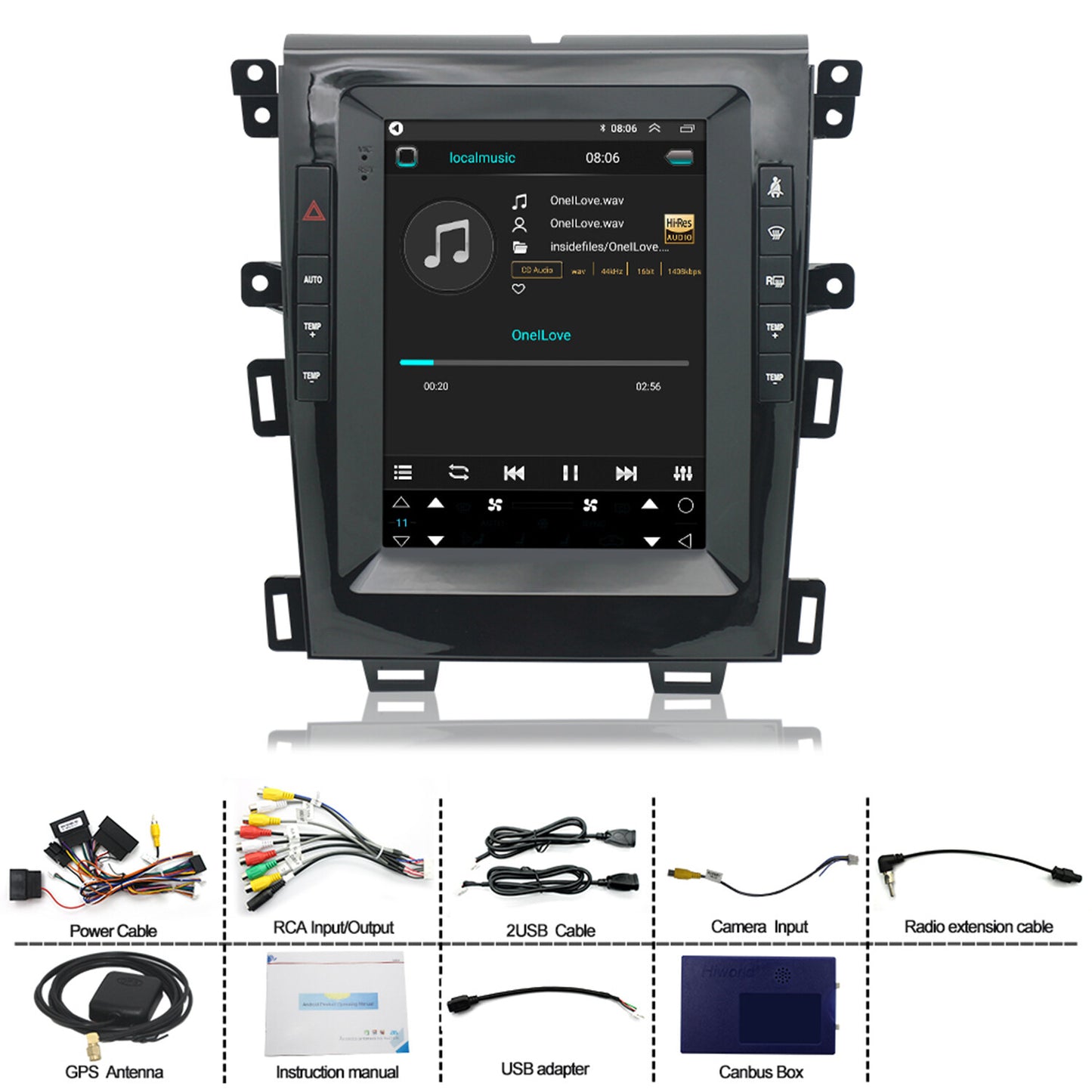 9.7 for Ford Edge 2010-15 Android 12 Car Vertical Stereo Radio Navi GPS FM WiFi