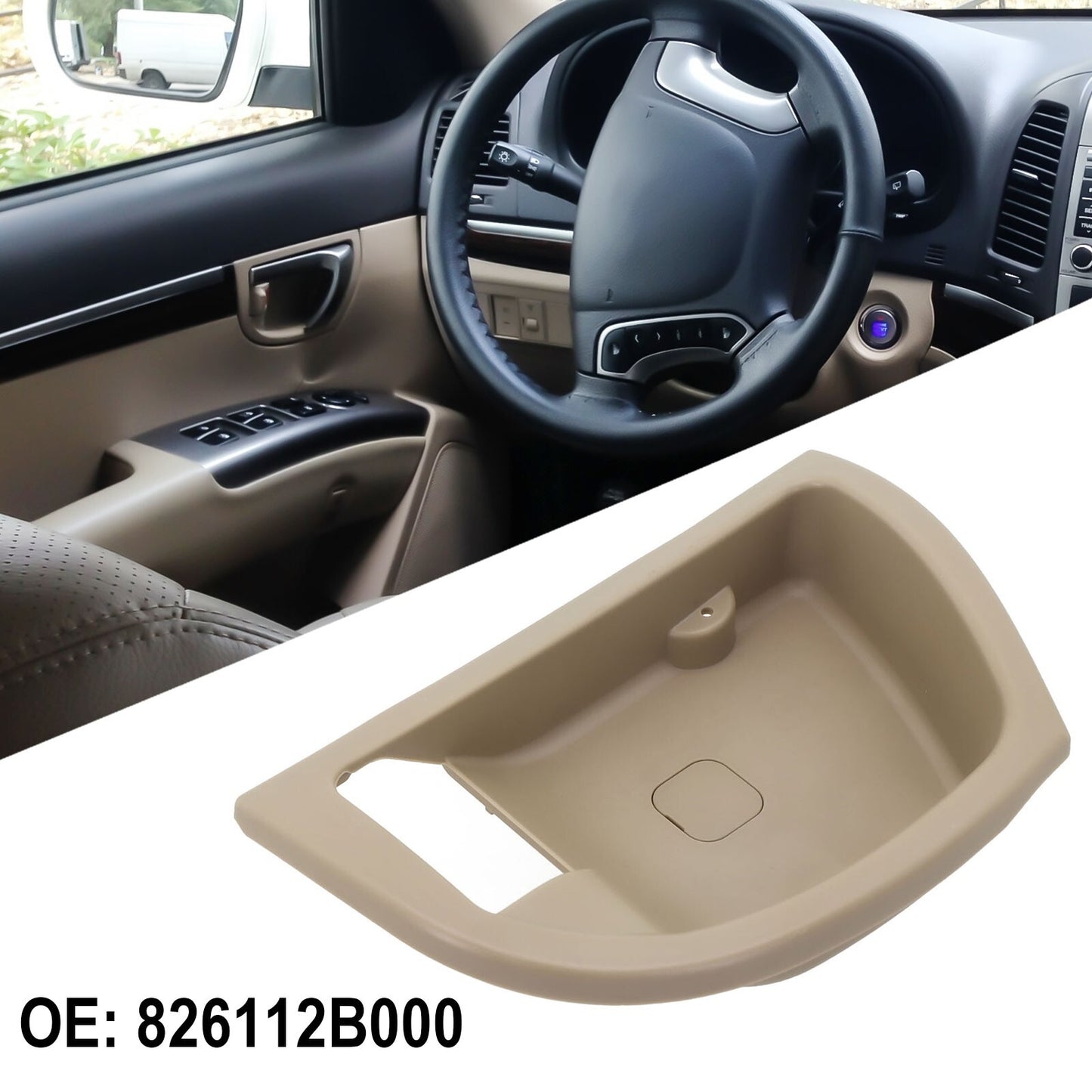 826112B000 Front Left Inside Door Handle Trim Fit for Hyundai Santa Fe 2007-2012 v