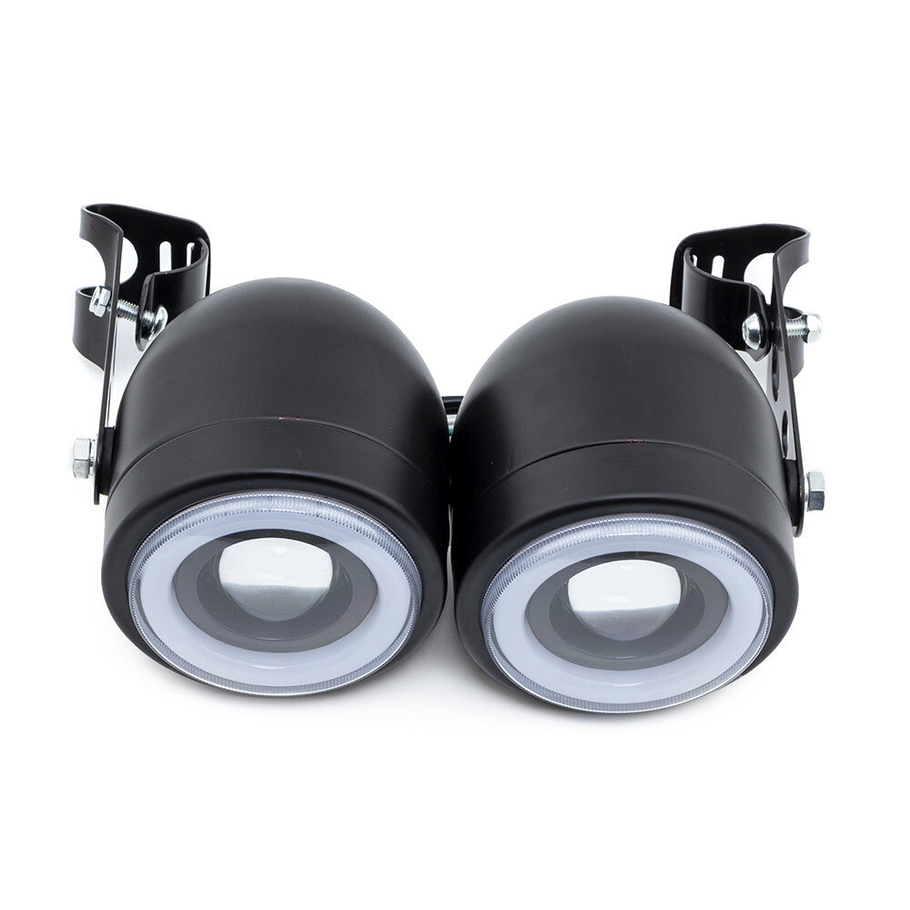 Dual-light motorcycle dual-light bracket kit universal for Honda black