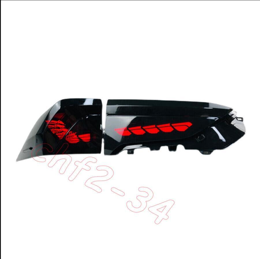 Smoke Black LED Rear Lamps Taillights Dynamic Signal for Toyota Rav4 2019-2022