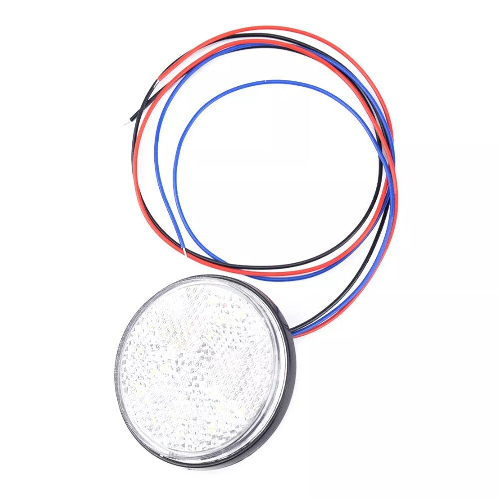 Pair 12V Round LED Reverse Stop/Turn/Tail Backup Light Lamp Truck Trailer New n