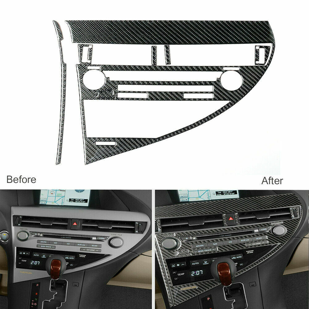 Carbon Fiber Watercup Holder Panel Trim Cover for Honda Accord Sedan 2003-2007 v