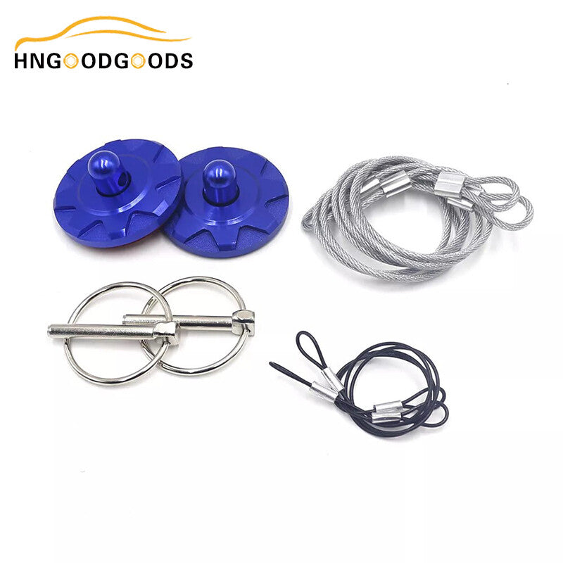 Blue cap pin plate kit, aluminum car racing cover, pin lock, universal appearance