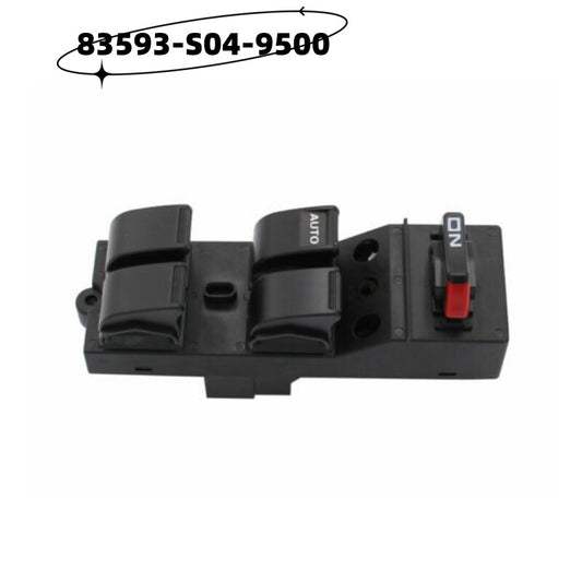 The driver-side power window control switch is compatible with for Honda for Civic 1996-2000 model 83593-S04-9500. n