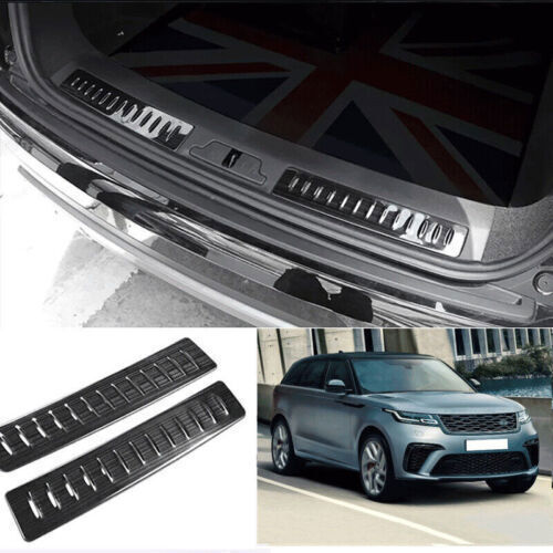 for Range Rover Velar Black Steel Inner Rear Bumper Protector Guard Cover 19-22 n
