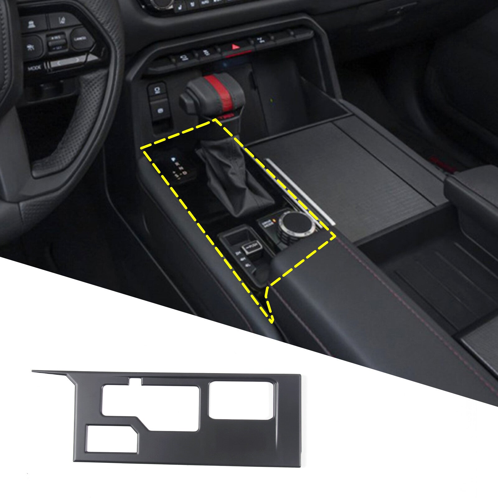 Black Carbon Window Center Column Panel Decal Trim for Subaru WRX 2022-23- v