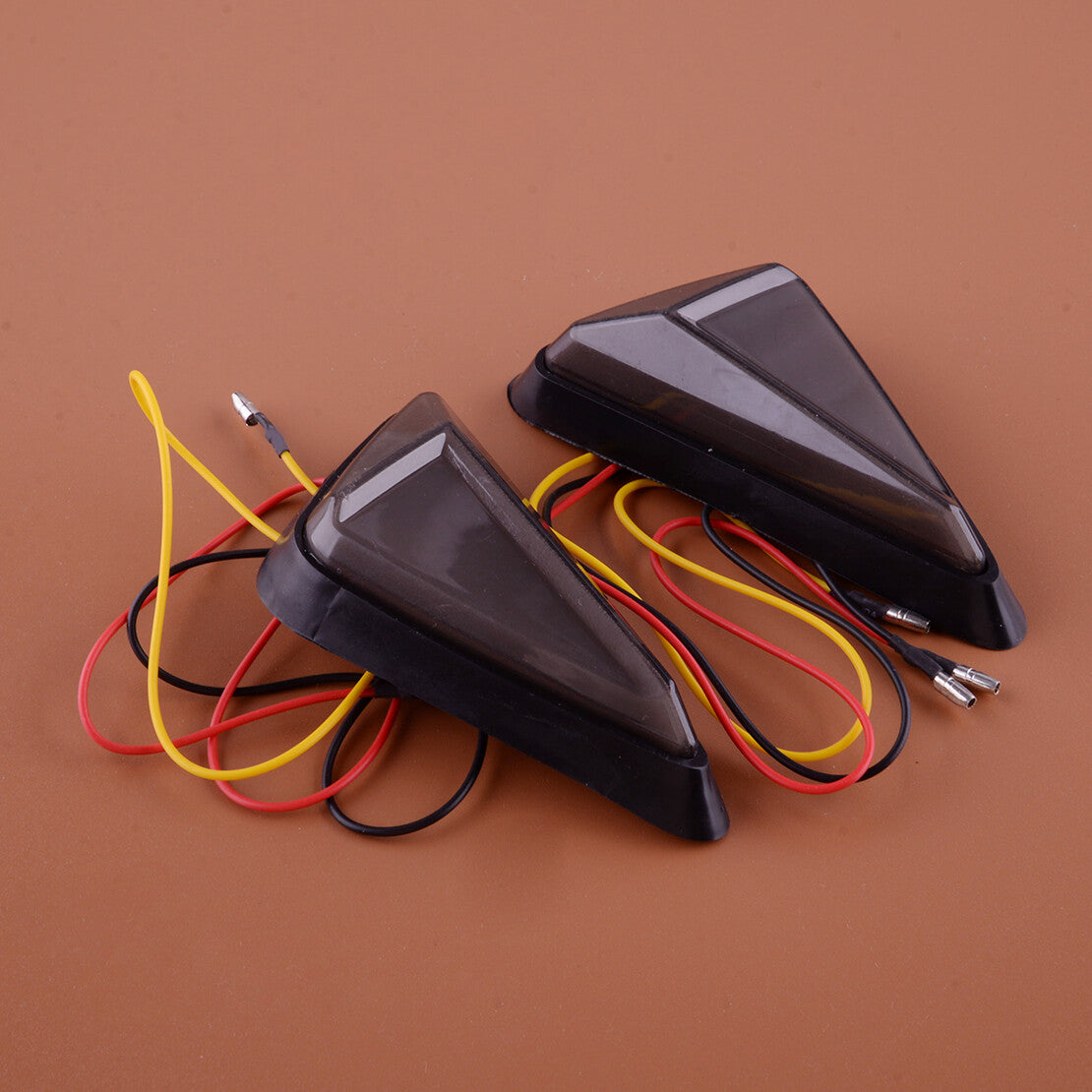 2pcs Motorcycle Flush Mount LED Turn Signal Indicator Blinker Light White Amber v