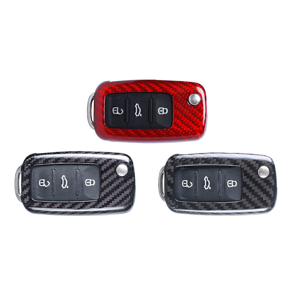 Carbon Fiber Remote for Smart Key Shell Cover Case for VW for Golf R32 for Jetta Rabbit Q