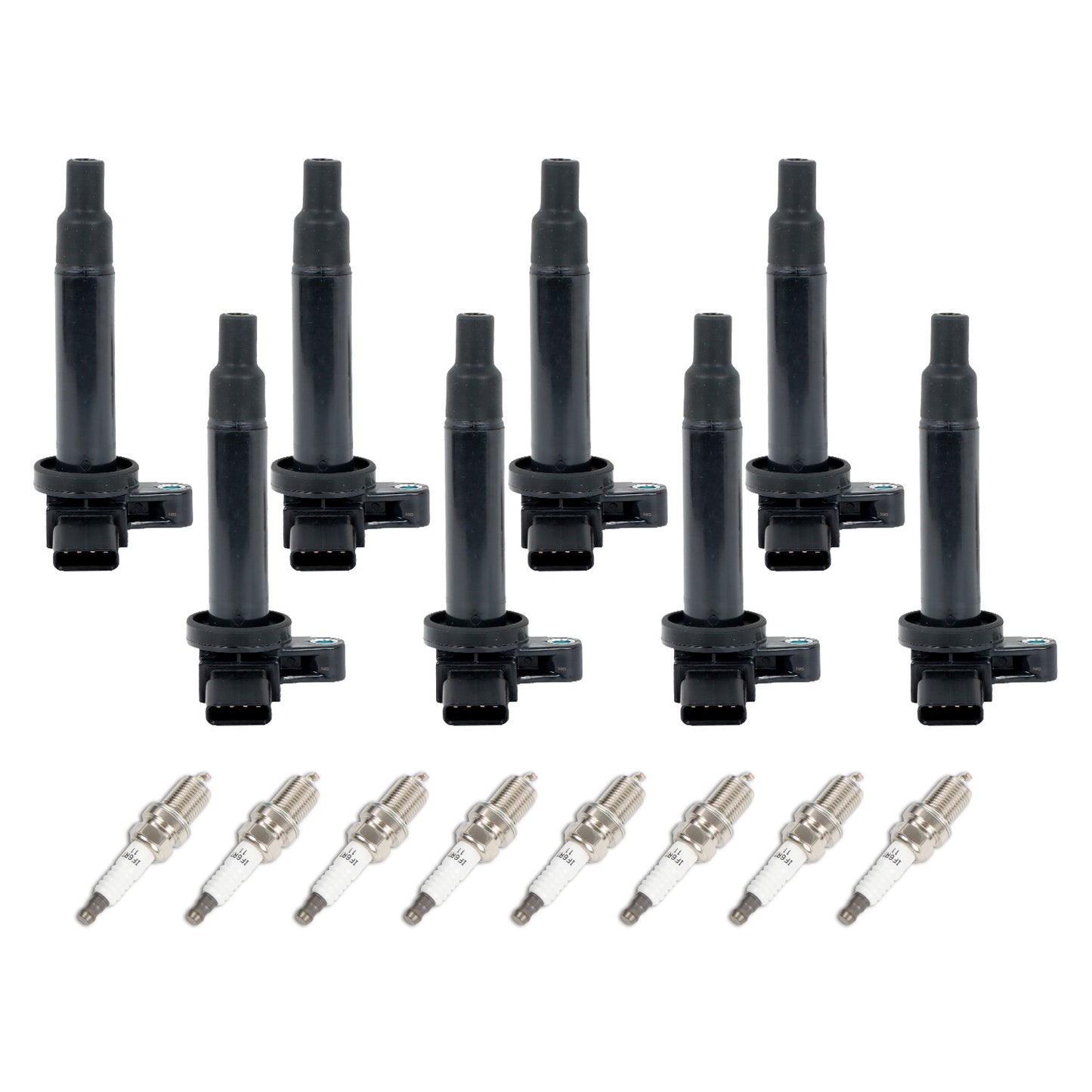 Set of 8 Ignition Coils + Spark Plugs UF493 for Toyota Tundra 2000-2009 4.7L