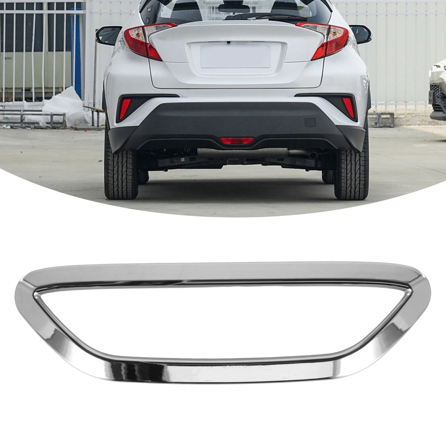 For CHR 2018-2021 ABS Chrome Rear Bottom Brake Light Lamp Cover Trim v