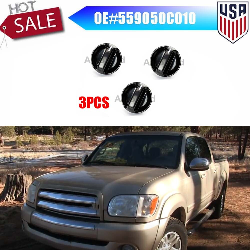 3x 559050C010 Control Knobs Dials Heater A/C Fan for TOYOTA TUNDRA 2000-2006 01 Q