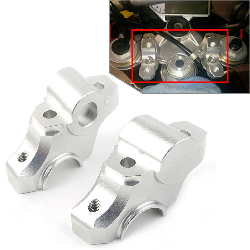 Handle Clamp Handlebar Riser Bar for YAMAHA MT FZ 09 MT09 2013-2017 2016 Silver Q