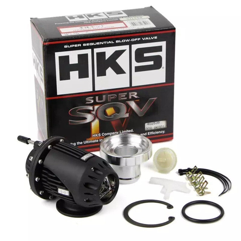 HKS CAR SQV 4 TURBO BLOW OFF VALVE PULL-TYPE SSQV BOV WITH ADAPTER Black