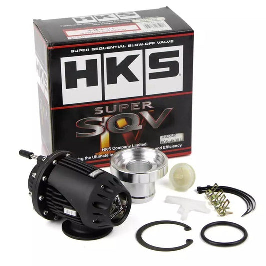 HKS CAR SQV 4 TURBO BLOW OFF VALVE PULL-TYPE SSQV BOV WITH ADAPTER Black