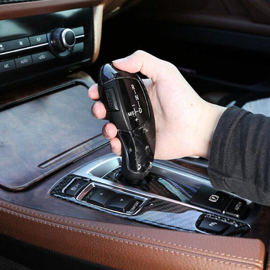 Real Carbon Fiber Car Gear Shift Knob Cover Head Trim Fit for BMW X3 X4 X5 X6 Q